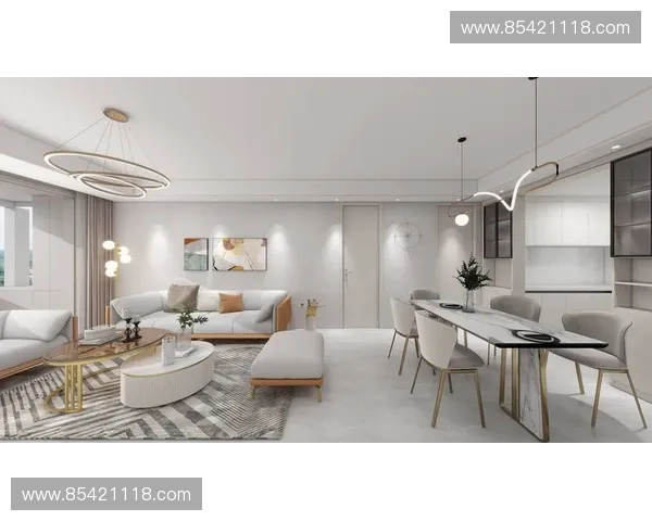 以大客厅为核心设计的开放式现代居家风格打造舒适温馨的家庭生活空间